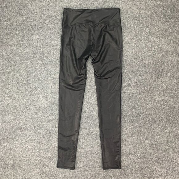 Jane & Bleecker Faux Leather Legging Womens L Large Black Pull On Stretch Ankle - Picture 8 of 11